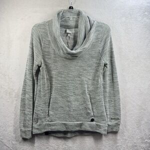 Bench‎ Cowl Neck Textured Pullover Sweater Women's XS Gray Pockets